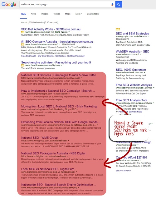 Search Results Organic