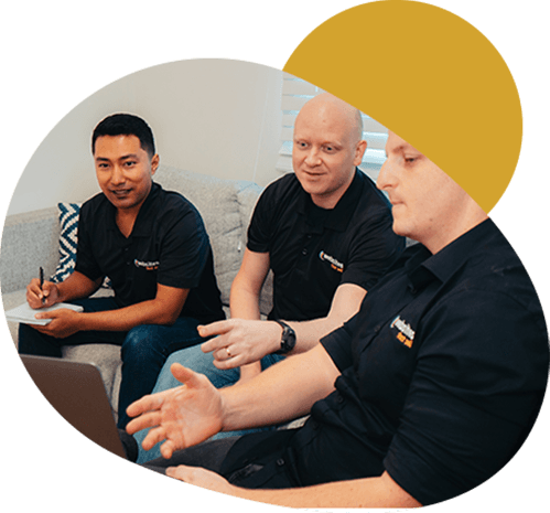 SEO team discussing the campaign