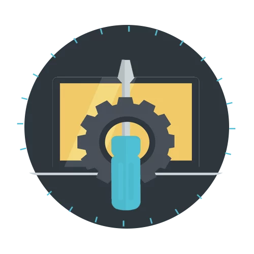 screw through the gear