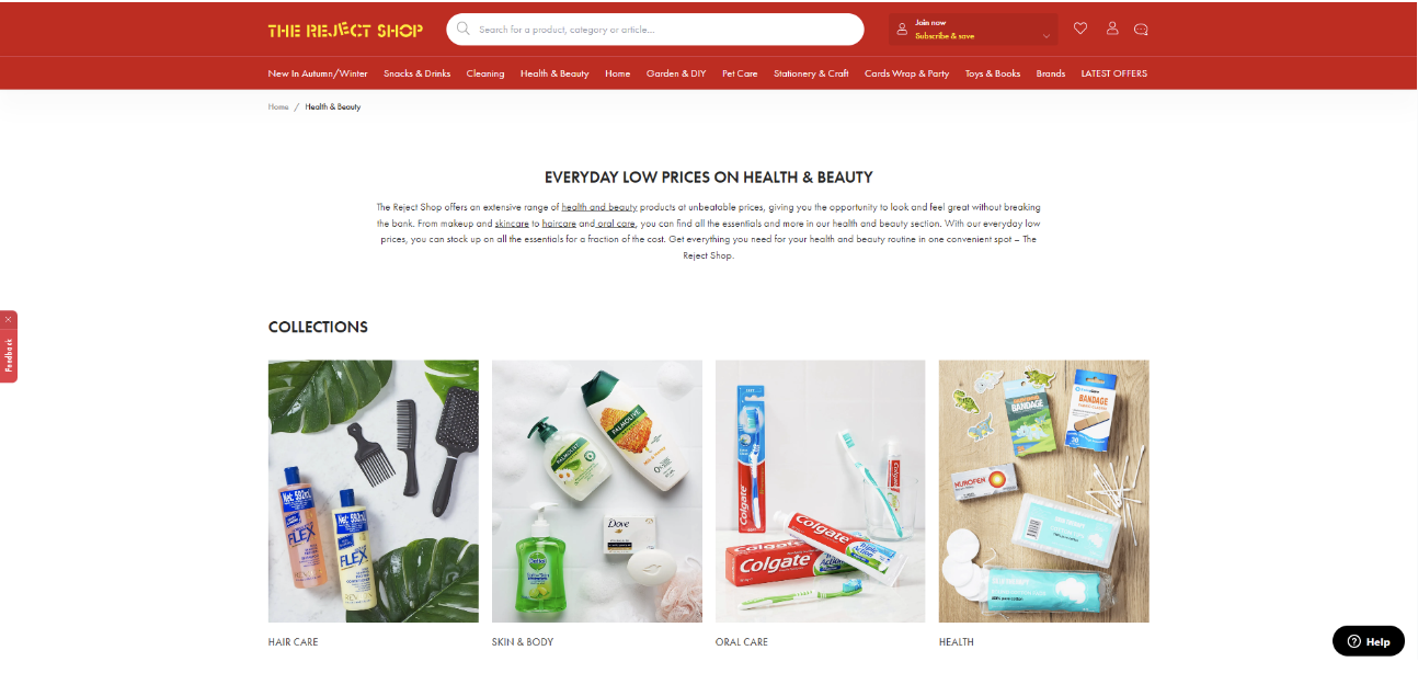 the reject shop example